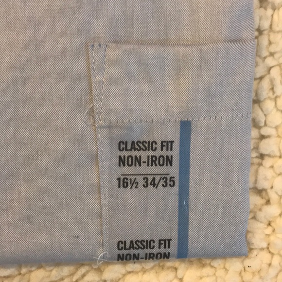 Chaps Classic Fit Blue Mist Dress Shirt NWT - Picture 2 of 6